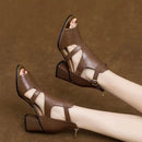 Sandália Gladiadora em Couro Roma [COMPRE 1 LEVE 2 PARES]